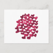 Carte Postale Coeurs de la Saint Valentin en viva magenta (Devant)
