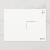 Carte Postale Cœurs de lavande violette remerciement floral (Dos)