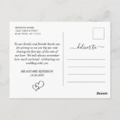 Carte Postale Coeurs de mariage tout simplement élégants Merci p (Dos)