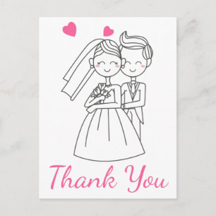 Carte Postale Coeurs De Mariée Et De Chambre Mariage En Merci Ro
