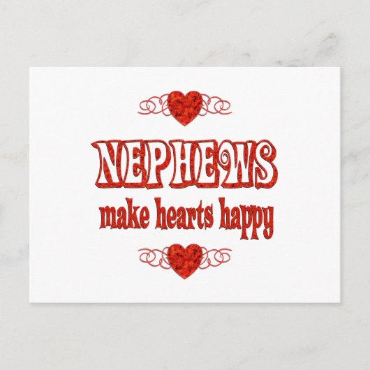 Carte Postale Coeurs de Nephew (Devant)