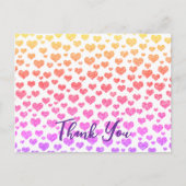 Carte Postale Cœurs de paillettes de fausses couleurs arc-en-cie (Devant)