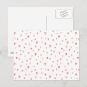 CARTE POSTALE COEURS DE PASSION ROSE (Devant / Derrière)
