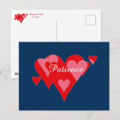 Carte Postale Cœurs de patience par Janz Police Box Bleu (Devant / Derrière)