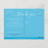 Carte Postale Coeurs de plage tropicaux en Merci Mariage de sabl (Dos)