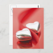 Carte Postale Coeurs de ruban (Devant / Derrière)