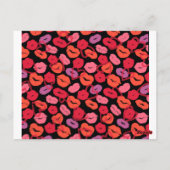 Carte Postale Coeurs de style avec bisous pour la Saint-Valentin (Dos)