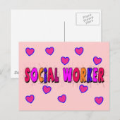 CARTE POSTALE COEURS DE TRAVAILLEURS (Devant / Derrière)