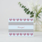 Carte Postale Coeurs de Zigzag (Debout devant)