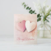 Carte Postale Coeurs douces de couleur Valentine's Greeting (Debout devant)