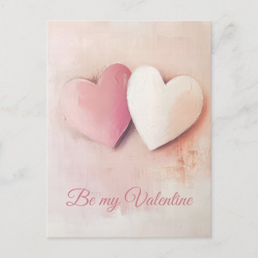 Carte Postale Coeurs douces de couleur Valentine's Greeting (Devant)