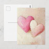 Carte Postale Coeurs douces de couleur Valentine's Greeting (Devant / Derrière)