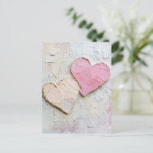 Carte Postale Coeurs douces de couleur Valentine's Greeting (Debout devant)