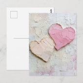 Carte Postale Coeurs douces de couleur Valentine's Greeting (Devant / Derrière)