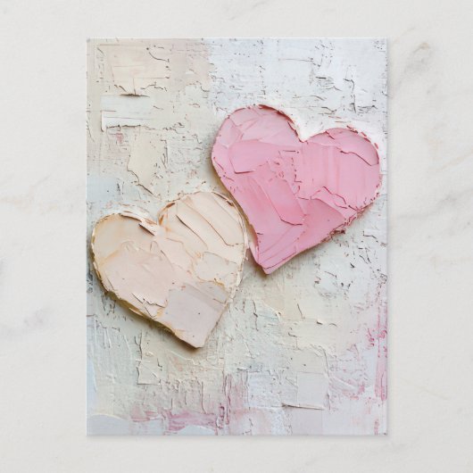 Carte Postale Coeurs douces de couleur Valentine's Greeting (Devant)