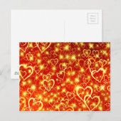 Carte Postale Coeurs en feu (Devant / Derrière)