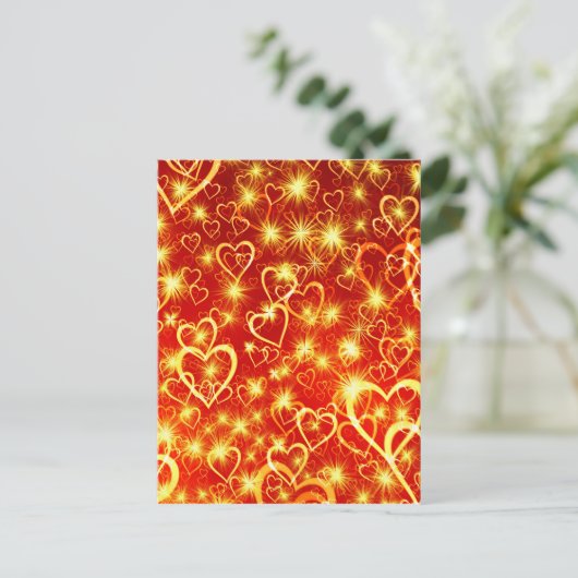 Carte Postale Coeurs en feu (Debout devant)