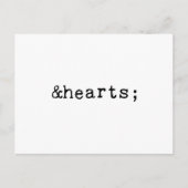 Carte Postale Coeurs en HTML (Devant)