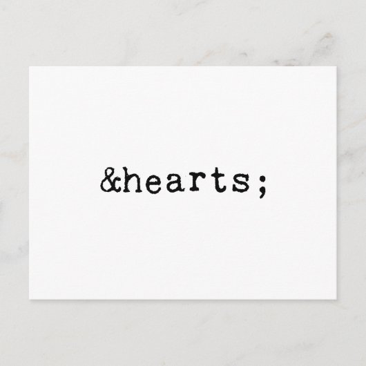 Carte Postale Coeurs en HTML (Devant)