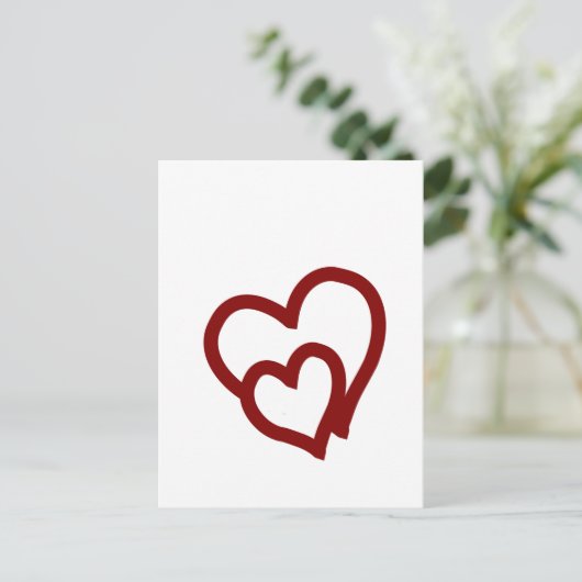 Carte Postale Coeurs entrelacés (Debout devant)