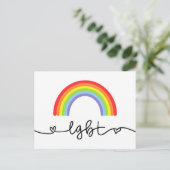 Carte Postale Coeurs et arcs-en-ciel LGBT (Debout devant)
