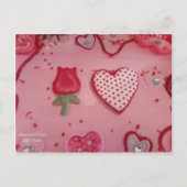Carte Postale Coeurs et biscuits à sucre Rose des Traitements ga (Devant)