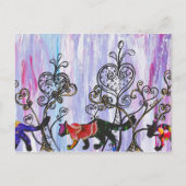 Carte postale Coeurs et Chats (Devant)