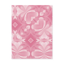 Coeurs et diamants Abstraits roses doux