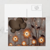 Carte Postale Coeurs et fleurs (Devant / Derrière)