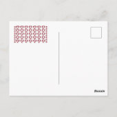 Carte Postale Coeurs et petits points Rouge et blanc Vous aimer (Dos)