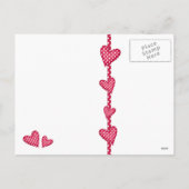 Carte postale Coeurs et points rouges (Dos)