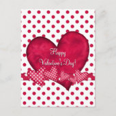Carte postale Coeurs et points rouges (Devant)