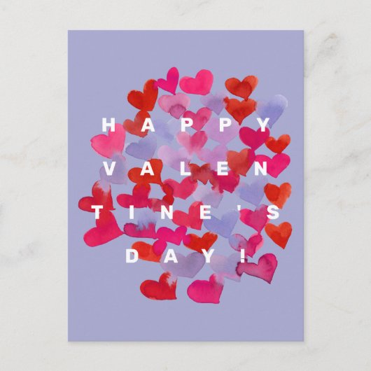 Carte Postale Coeurs Heureuses Saintes-Valentin (Devant)