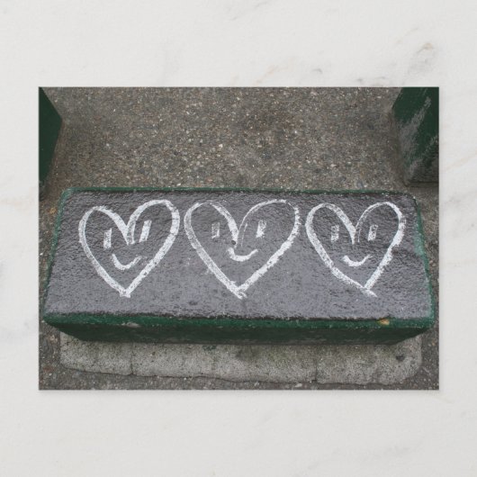 Carte Postale Coeurs heureux (Devant)