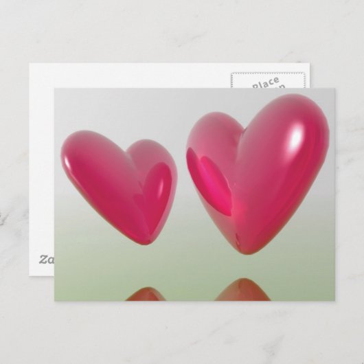 Carte Postale Coeurs joyeux (Devant / Derrière)