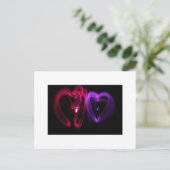 Carte postale Coeurs laser (Debout devant)