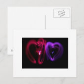 Carte postale Coeurs laser (Devant / Derrière)