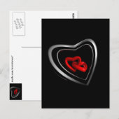 Carte Postale Coeurs liés (Devant / Derrière)