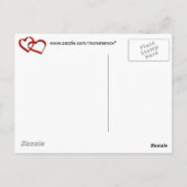 Carte postale Coeurs liés (Dos)