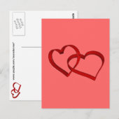 Carte postale Coeurs liés (Devant / Derrière)