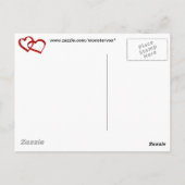 Carte postale Coeurs liés (Dos)