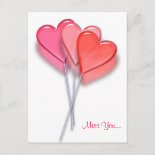 Carte Postale Coeurs Lollipop