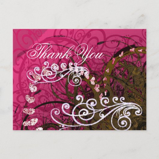 Carte Postale Coeurs Merci aux fraises - (Devant)