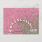 Carte Postale Coeurs Merci Rasberry (Dos)