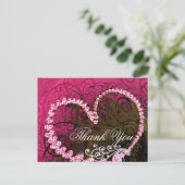 Carte Postale Coeurs Merci Rasberry (Debout devant)