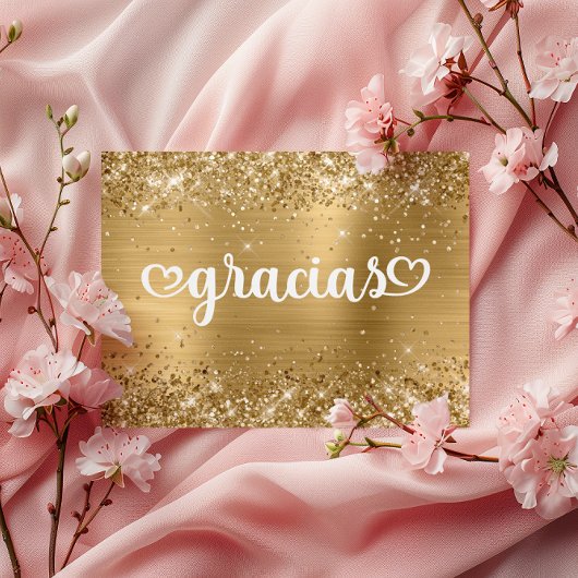 Carte Postale Cœurs Mignons Dorés Pailletés Mes Quinze Ans Merci