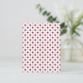 Carte Postale Coeurs motifs/rouges (Debout devant)