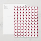Carte Postale Coeurs motifs/rouges (Devant / Derrière)