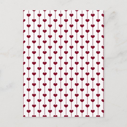 Carte Postale Coeurs motifs/rouges (Devant)