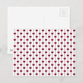 Carte Postale Coeurs motifs/rouges (Devant / Derrière)